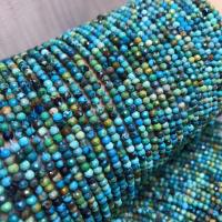 Turquoise Beads, Round, polished, DIY & faceted, turquoise blue, 2x3mm, Approx 128/Strand, Sold Per Approx 15 Inch Strand