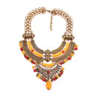 Zinc Alloy smykker halskæde, med Resin, forgyldt, mode smykker & for kvinde, flere farver til valg, nikkel, bly & cadmium fri, 430mm, Solgt af Strand