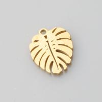 Stainless Steel Pendants Leaf plated DIY & hollow nickel lead & cadmium free 13*17mm Approx 1.6mm Sold By Lot
