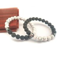 Bracelets de pierres précieuses, pierre gemme, Placage, bijoux de mode & différents matériaux pour le choix & unisexe, Vendu par 7.2 brin