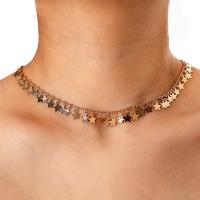 Zinc Alloy Choker Necklace, guldfarve belagt, mode smykker & for kvinde, nikkel, bly & cadmium fri, Solgt af Strand