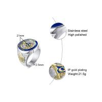 aleación de zinc anillo, chapado en color de plata, diverso tamaño para la opción & para hombre & esmalte, libre de níquel, plomo & cadmio, 2.50x21mm, tamaño:7-12, Vendido por UD