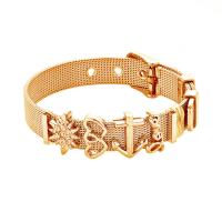 Stainless Steel Jewelry Bracelet with Zinc Alloy plated Adjustable & fashion jewelry & for woman & with rhinestone 22cm Sold Per Approx 8.6 Inch Strand