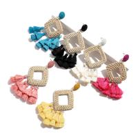 Cana brinco de borla, with náilon, joias de moda & para mulher, Mais cores pare escolha, 50x100mm, vendido por par