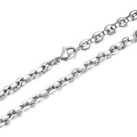Titan Stål Chain Necklace, mode smycken & Unisex & olika storlek för val, Säljs av PC