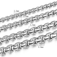 Titan Stål Chain Necklace, mode smycken & Unisex & olika storlek för val, Säljs av PC