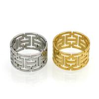 Stainless Steel Finger Ring 316L Stainless Steel plated Unisex & hollow 12mm US Ring Sold By PC