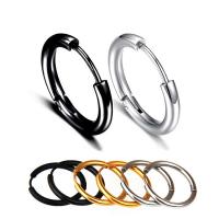 Stainless Steel Huggie Hoop Earring, plated, hypo allergic & Unisex & different size for choice, more colors for choice, Sold By Pair