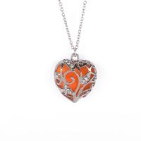 Zinc Alloy Jewelry Necklace with Resin Heart plated fashion jewelry & for woman nickel lead & cadmium free Sold Per Approx 11.25 Inch Strand
