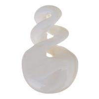 Natural White Shell Pendler, mode smykker, hvid, 18x30x7mm, Hole:Ca. 1.5mm, Solgt af PC