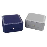 Multifunctional Jewelry Box, Cardboard, with Sponge & Velveteen, Square, more colors for choice, 100.50x100.50x46mm, Sold By PC
