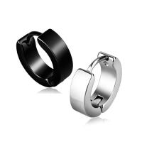 Stainless Steel Huggie Hoop Earring plated fashion jewelry & punk style & Unisex Sold By Pair