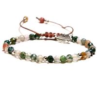 Indian Agate Bracelets, with Tibetan Style, plated, Adjustable & fashion jewelry & Unisex, 19-20cm, Sold By Strand