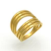 Vinger Ring in edelstaal, 316L roestvrij staal, plated, uniseks & verschillende grootte voor keus, meer kleuren voor de keuze, 18mm, Maat:6-9, Verkocht door PC