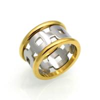 Stainless Steel Finger Ring 316L Stainless Steel plated Unisex & hollow 12mm US Ring Sold By PC