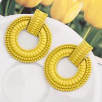 Zinc Alloy Drop Earrings with Stainless Steel plated fashion jewelry & for woman nickel lead & cadmium free Sold By Pair