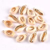 Shell Pendants, real gold plated, fashion jewelry & DIY, 16-19mm, Sold By PC