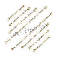 Stainless Steel Extender Chain, plated, DIY & different size for choice, more colors for choice, 100Strands/Bag, Sold By Bag