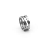 acero inoxidable Anillo de salto herramienta anillo anillo de dedo, Sostenible, color original, 21mm, diámetro interior:aproximado 17mm, 5PCs/Bolsa, Vendido por Bolsa