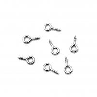 Stainless Steel Hooks Eye Screws Nail, DIY & different size for choice, original color, 100PCs/Bag, Sold By Bag