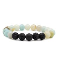 Gemstone Bracelets with Lava plated fashion jewelry & Unisex Sold By Strand