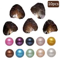 Freshwater Cultured Love Wish Pearl Oyster mixed colors Potato 7-8mm Sold By Lot. One pearl oyster with one pearl.