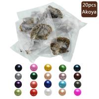 Akoya kultivierte Seeperle Oyster Perlen, Akoya Zuchtperlen, Kartoffel, gemischte Farben, 7-8mm, 20PCs/Tasche, verkauft von Tasche