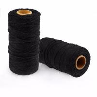 Cotton Cord, durable & DIY, more colors for choice, nickel, lead & cadmium free, 50x100mm, 100m/Spool, Sold By Spool