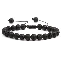 Gemstone Woven Ball Bracelets, with Nylon Cord, plated, different materials for choice & Unisex, Sold Per 7.8 Inch Strand
