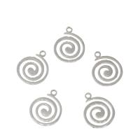 Stainless Steel Pendants, original color, 14x17.50x1mm, Hole:Approx 1.5mm, 50PCs/Bag, Sold By Bag