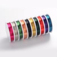 Mässing wire, slumpmässigt skickade & olika storlek för val, blandade färger, nickel, bly och kadmium gratis, 10PC/Ställ, Säljs av Ställ