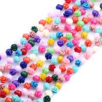 Harz Perle, Blume, zufällig gesendet & verschiedene Größen vorhanden, gemischte Farben, 100Taschen/Tasche, verkauft von Tasche