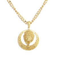 Zinc Alloy Jewelry Necklace Lion plated Unisex nickel lead & cadmium free Sold Per Approx 15.5 Inch Strand