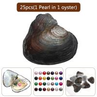 Sötvatten odlad kärlek önskar pärla ostron, Freshwater Pearl, Potatis, Slumpmässig färg, 7-8mm, 25PC/Lot, Säljs av Lot