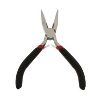Jewelry Plier, Stainless Steel, with Rubber, black, 70x125x7mm, Sold By PC