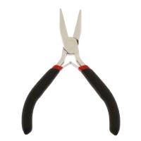 Jewelry Plier, Stainless Steel, with Rubber, black, 76x122x7mm, Sold By PC