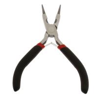 Jewelry Plier, Stainless Steel, with Rubber, black, 78x124x7mm, Sold By PC