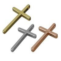Brass Cross Pendants, plated, more colors for choice, nickel, lead & cadmium free, 13x23.50x3mm, Hole:Approx 1.5mm, Sold By PC