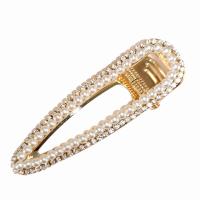 Alligator Hair Clip, Iron, with ABS Plastic Pearl, plated, different styles for choice & for woman & with rhinestone, nickel, lead & cadmium free, 60-80mm, Sold By PC