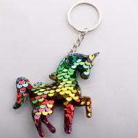 Sequins Key Clasp, Horse, cute & DIY, more colors for choice, 75x85mm, 10PCs/Lot, Sold By Lot