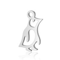 Stainless Steel Animal Pendants, Penguin, original color, 7.1x14mm, Hole:Approx 2mm, 10PCs/Lot, Sold By Lot