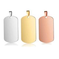 Stainless Steel Pendants, Rectangle, Unisex & different styles for choice, more colors for choice, 3PCs/Lot, Sold By Lot
