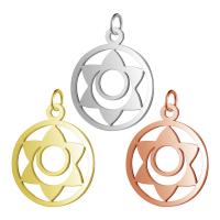Stainless Steel Pendants, Round, for woman & hollow, more colors for choice, 19x26mm, Hole:Approx 5mm, 10PCs/Lot, Sold By Lot