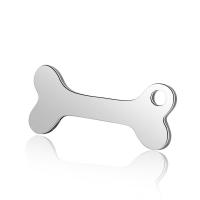 Stainless Steel Pendants, Dog Bone, for woman, original color, 14.5x6.5mm, Hole:Approx 2mm, 10PCs/Lot, Sold By Lot