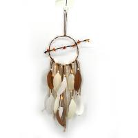 Fashion Dream Catcher Iron with Velveteen & Feather & Wood handmade coffee color nickel lead & cadmium free Sold By PC