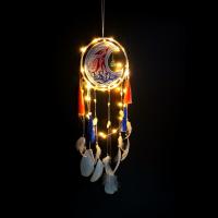 Fashion Dream Catcher, Iron, with Velveteen & Feather & Wood, handmade, multi-colored, nickel, lead & cadmium free, 150x650mm, Sold By PC