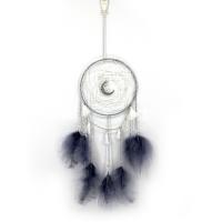 Fashion Dreamcatcher, Eisen, mit Baumwollsamt & Feder, handgemacht, keine, frei von Nickel, Blei & Kadmium, 150x550mm, verkauft von PC