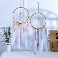 Fashion Dream Catcher Iron with Cotton Thread & Feather handmade nickel lead & cadmium free Sold By PC