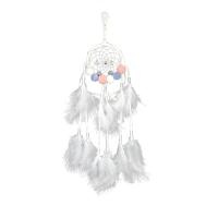 Fashion Dream Catcher Iron with Velveteen & Feather handmade white nickel lead & cadmium free Sold By PC
