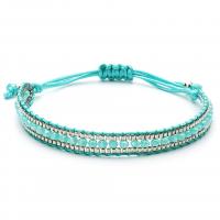 Zinc Alloy Bracelet Round plated Adjustable & woven pattern & for woman nickel lead & cadmium free 150mm Sold By PC
